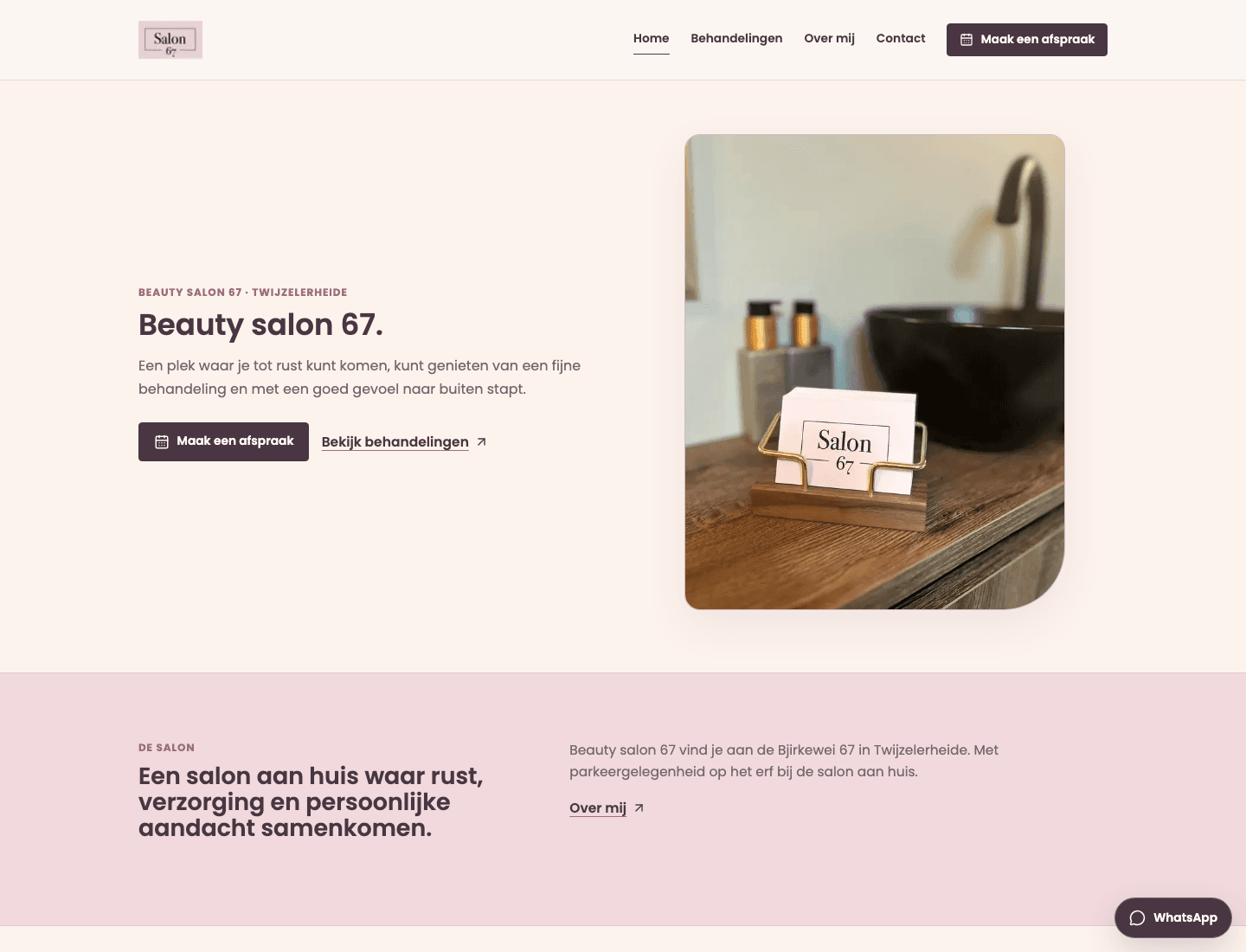 Websitepreview van Beauty Salon 67